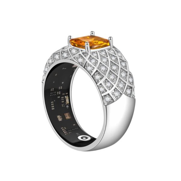 Fashion S925 Sterling Silver Smart Rings Zircon Women Men