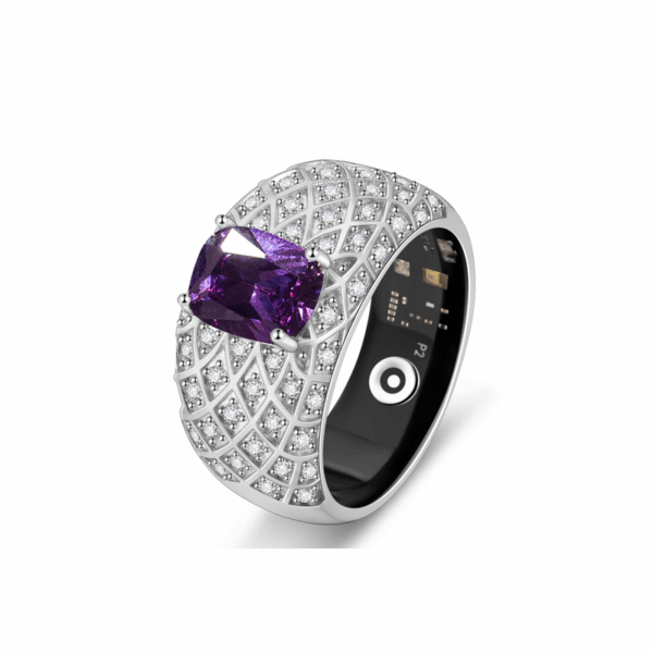 diamond smart rings-purple