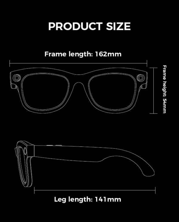 Smart galsses size